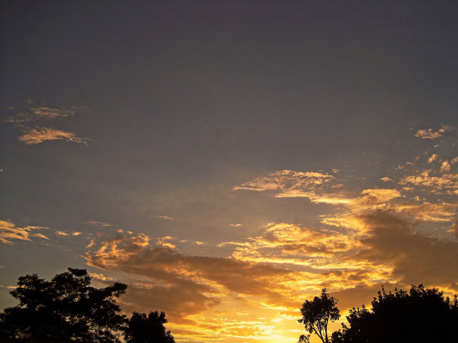 sky clouds gold free photo