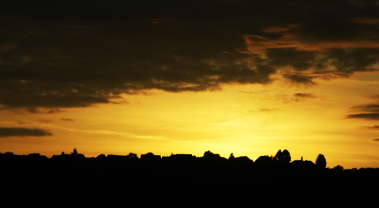 golden sunset beautiful sky free photo