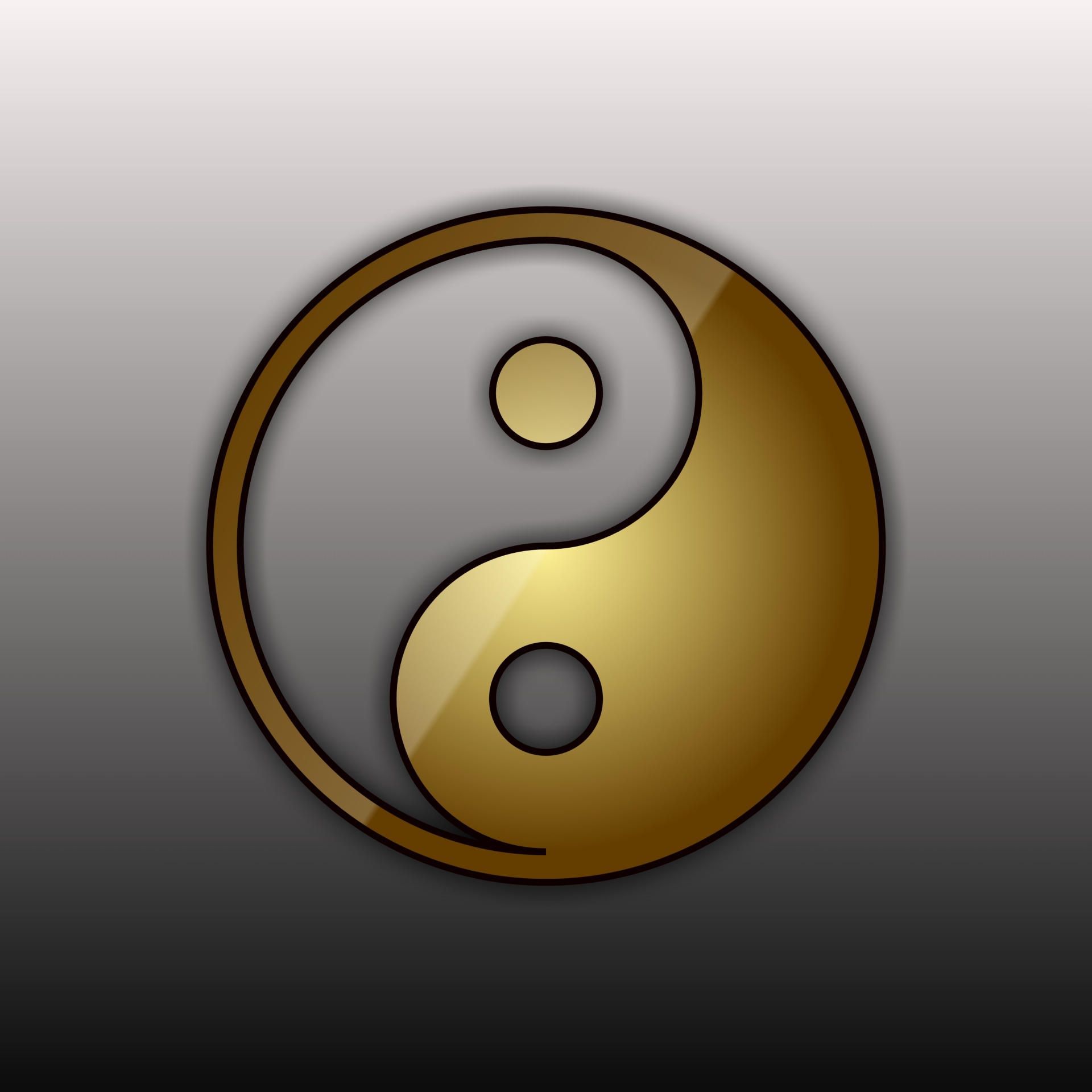 golden yin yang free photo