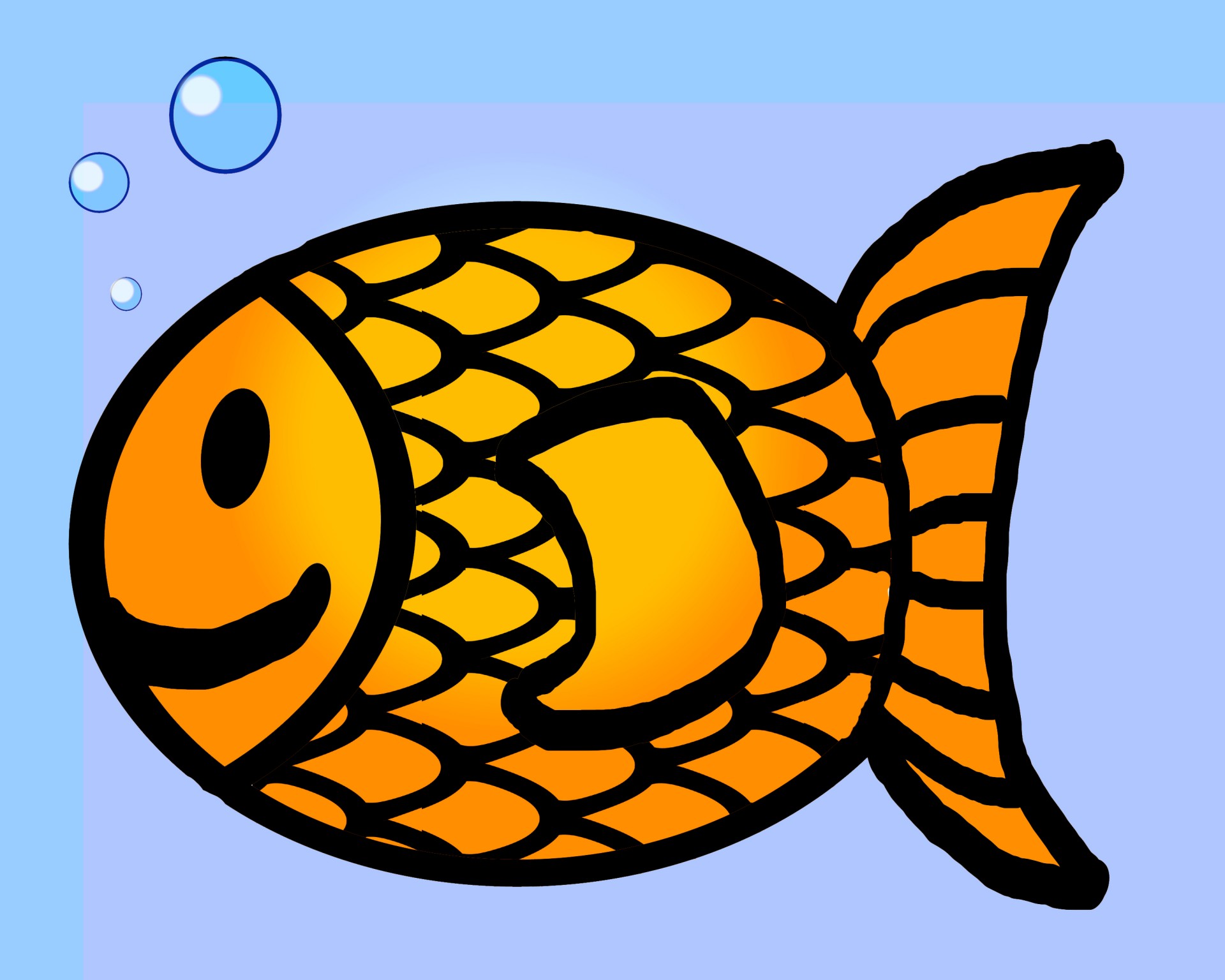 goldfish fish outline free photo