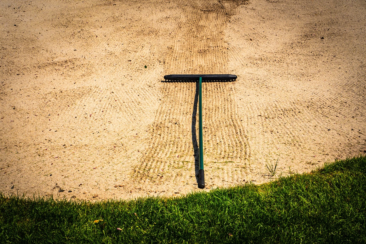 golf  bunker  rake free photo