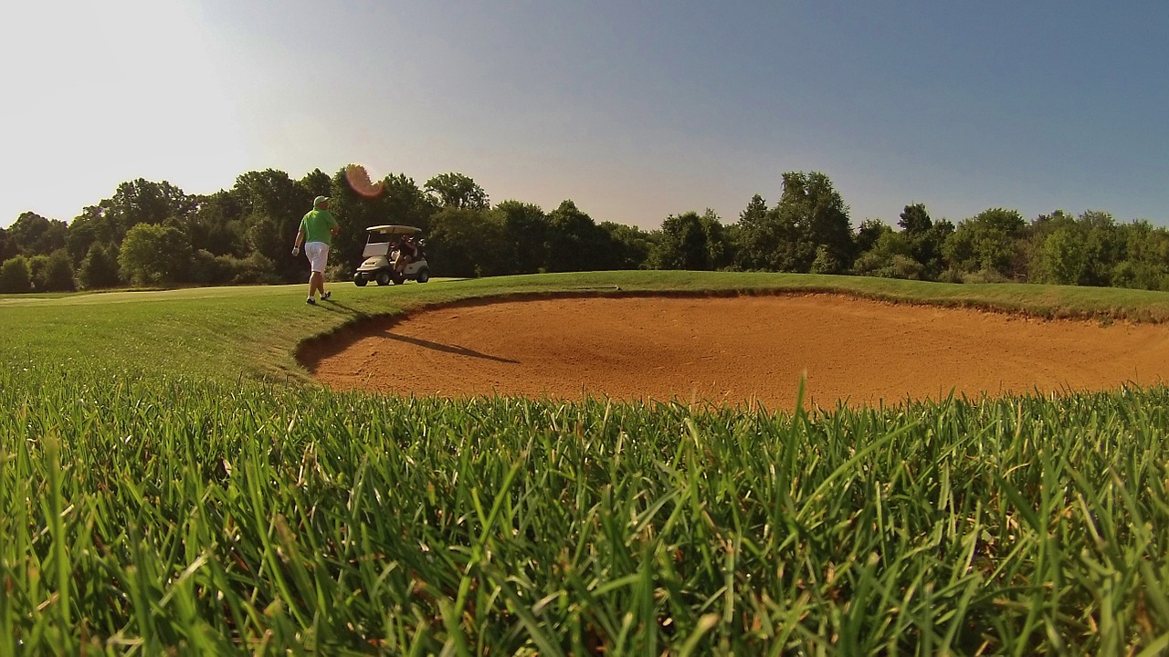 golf sand trap course free photo