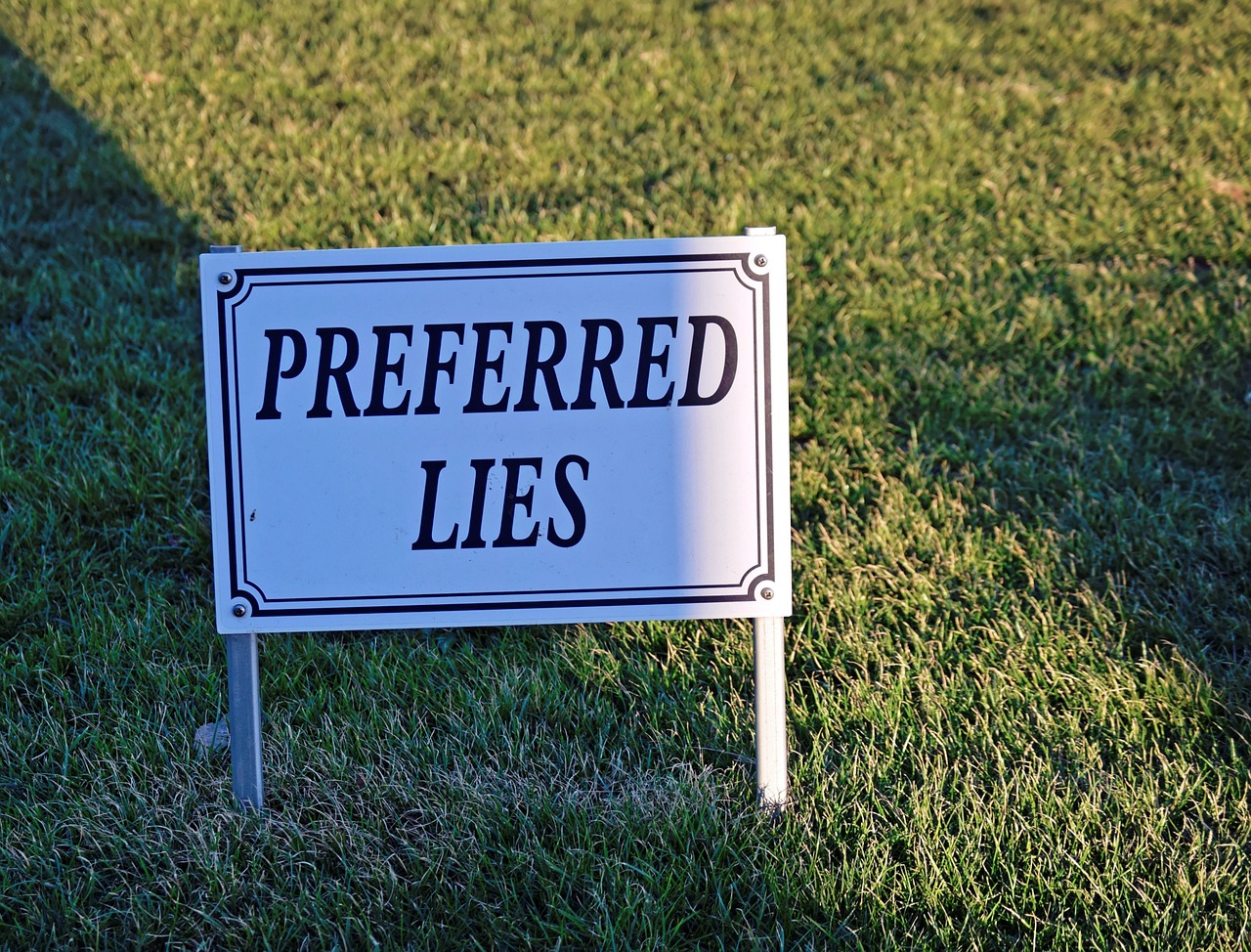 golf sign preferred lies free photo