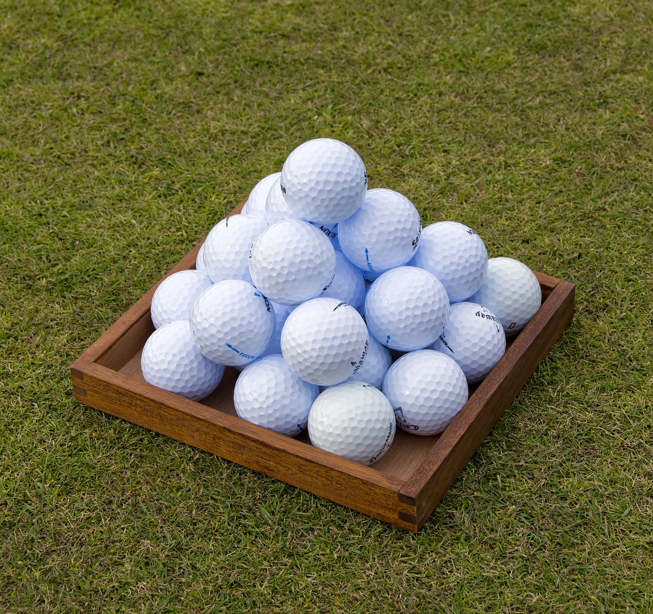 golf golf balls pyramid free photo