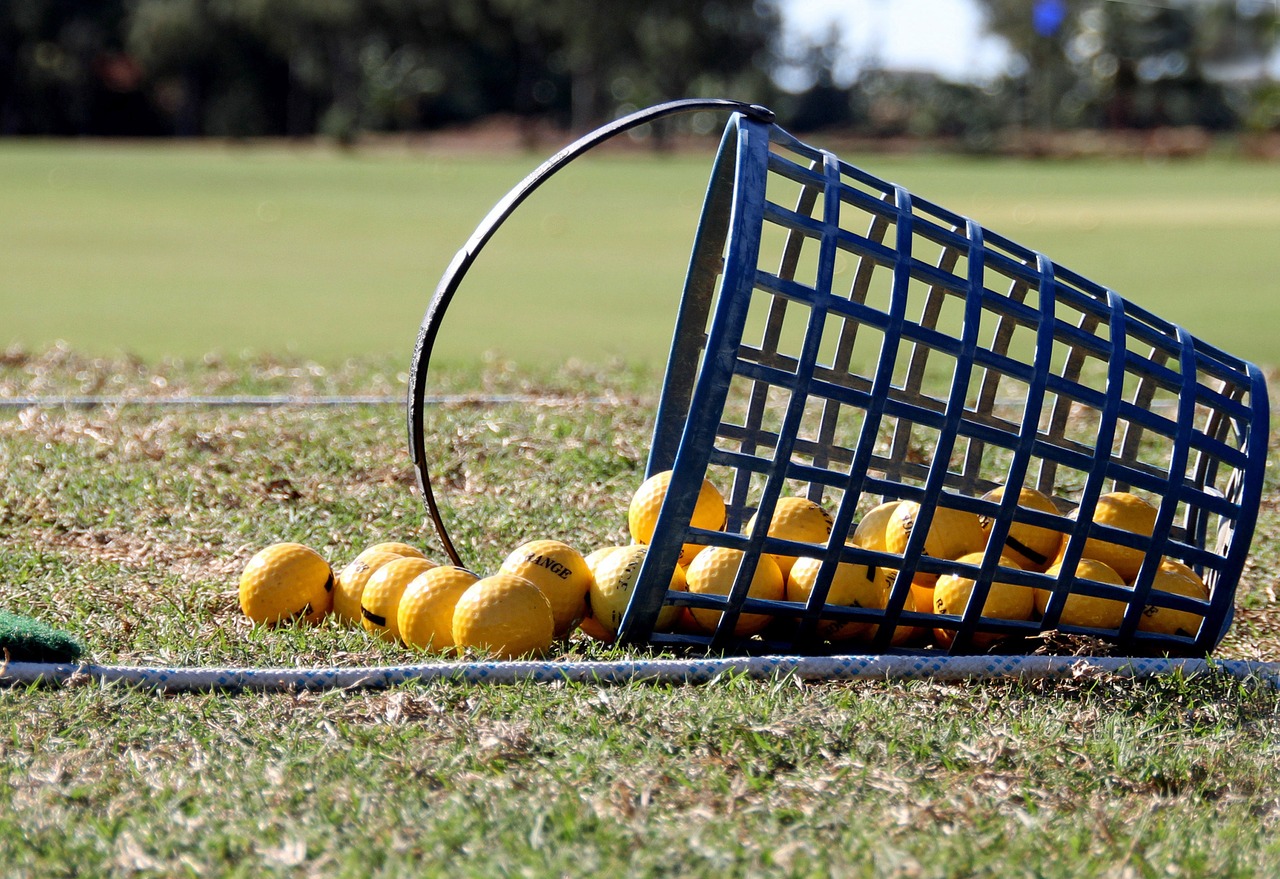 golf balls basket sport free photo