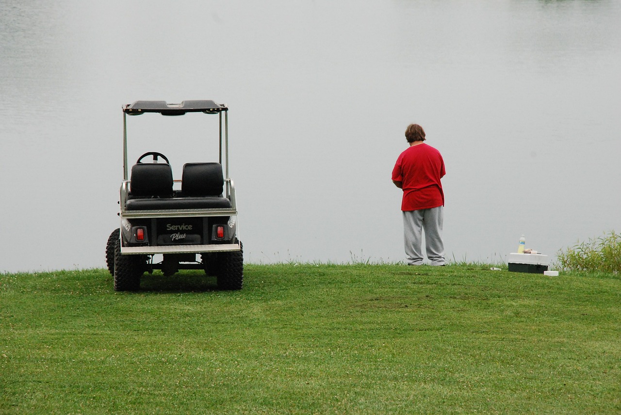 golf cart lawn summer free photo