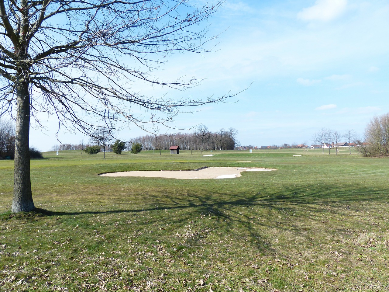 golf course green space bunker free photo