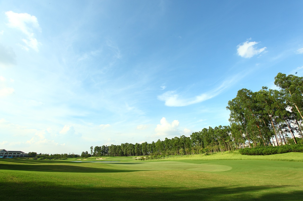 golf course green space landscape free photo