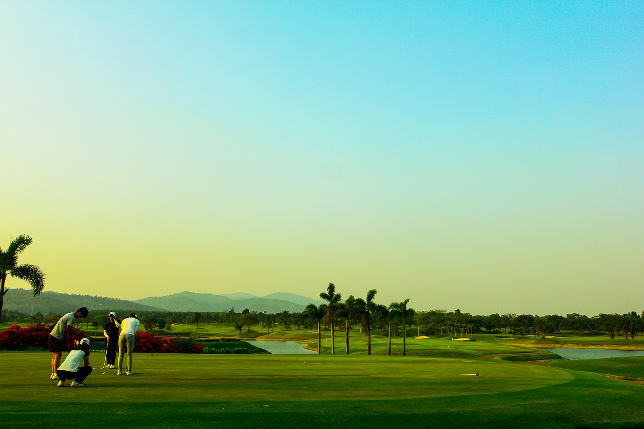 golf course  grass  sky free photo