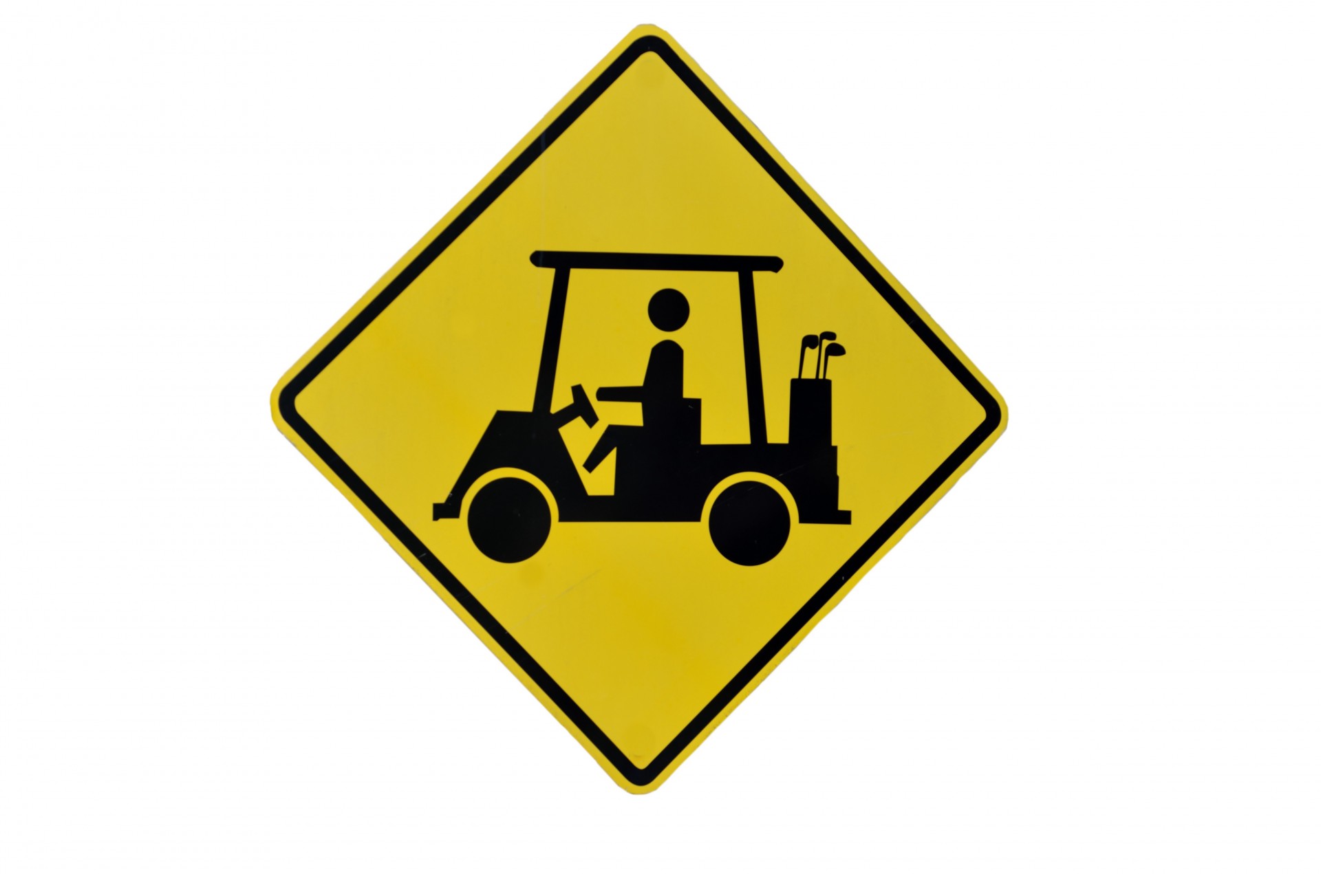 golf sign crossing free photo