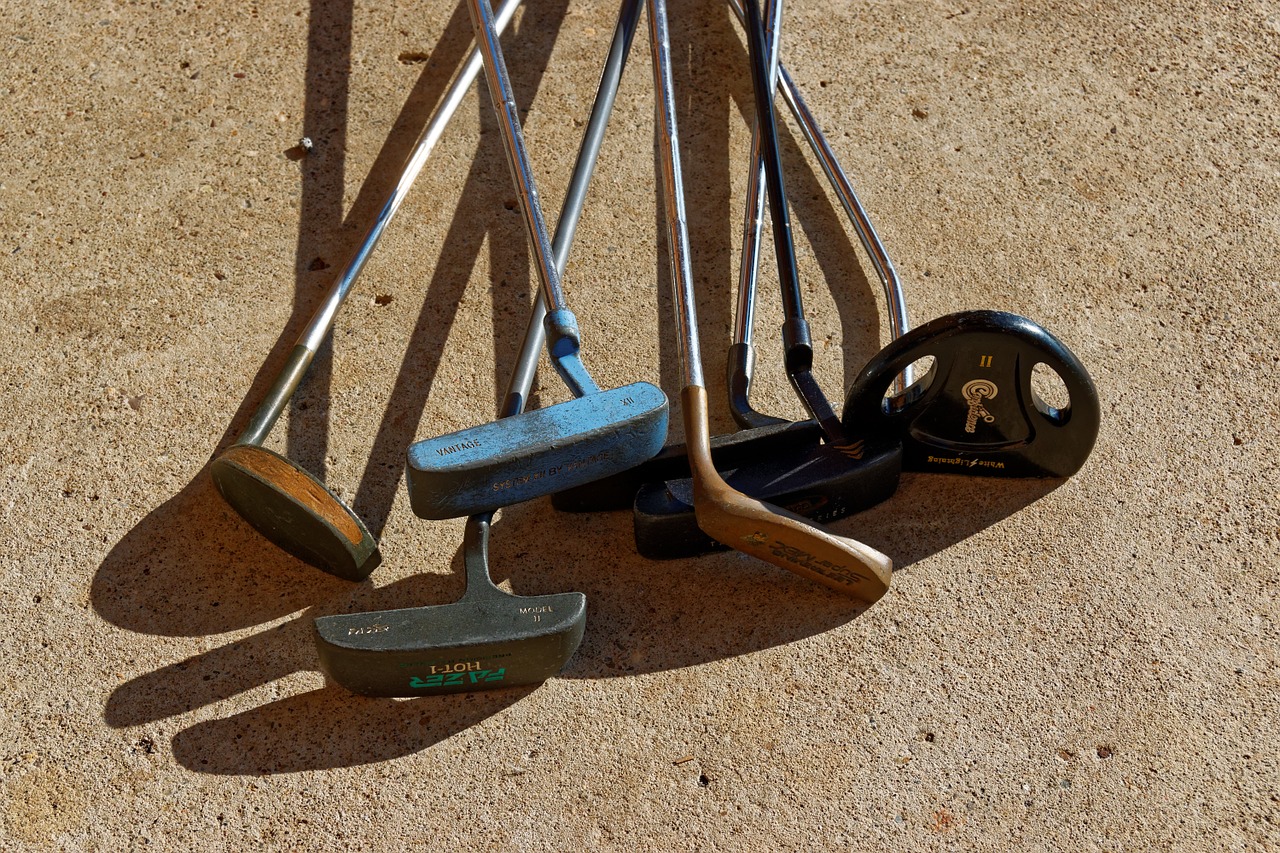golf putters old golf clubs rusty clubs free photo