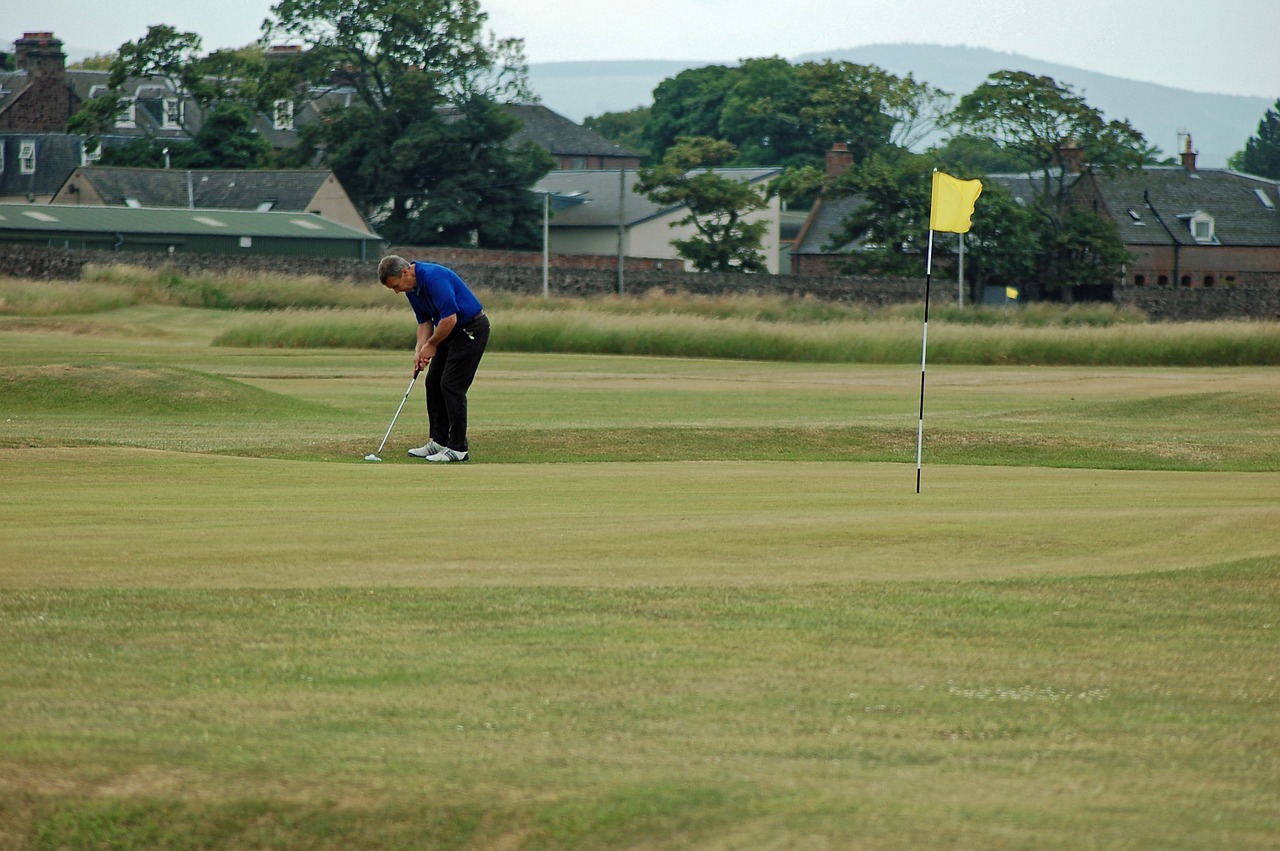 golfer putting green free photo