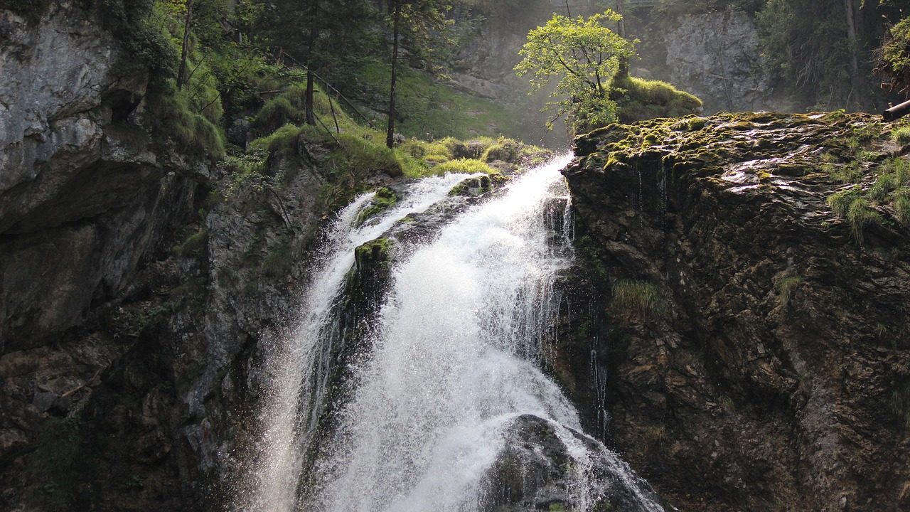 gollinger waterfall golling waterfall free photo