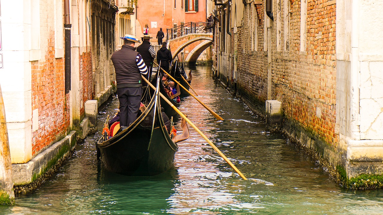 gondolas  venice  channel free photo