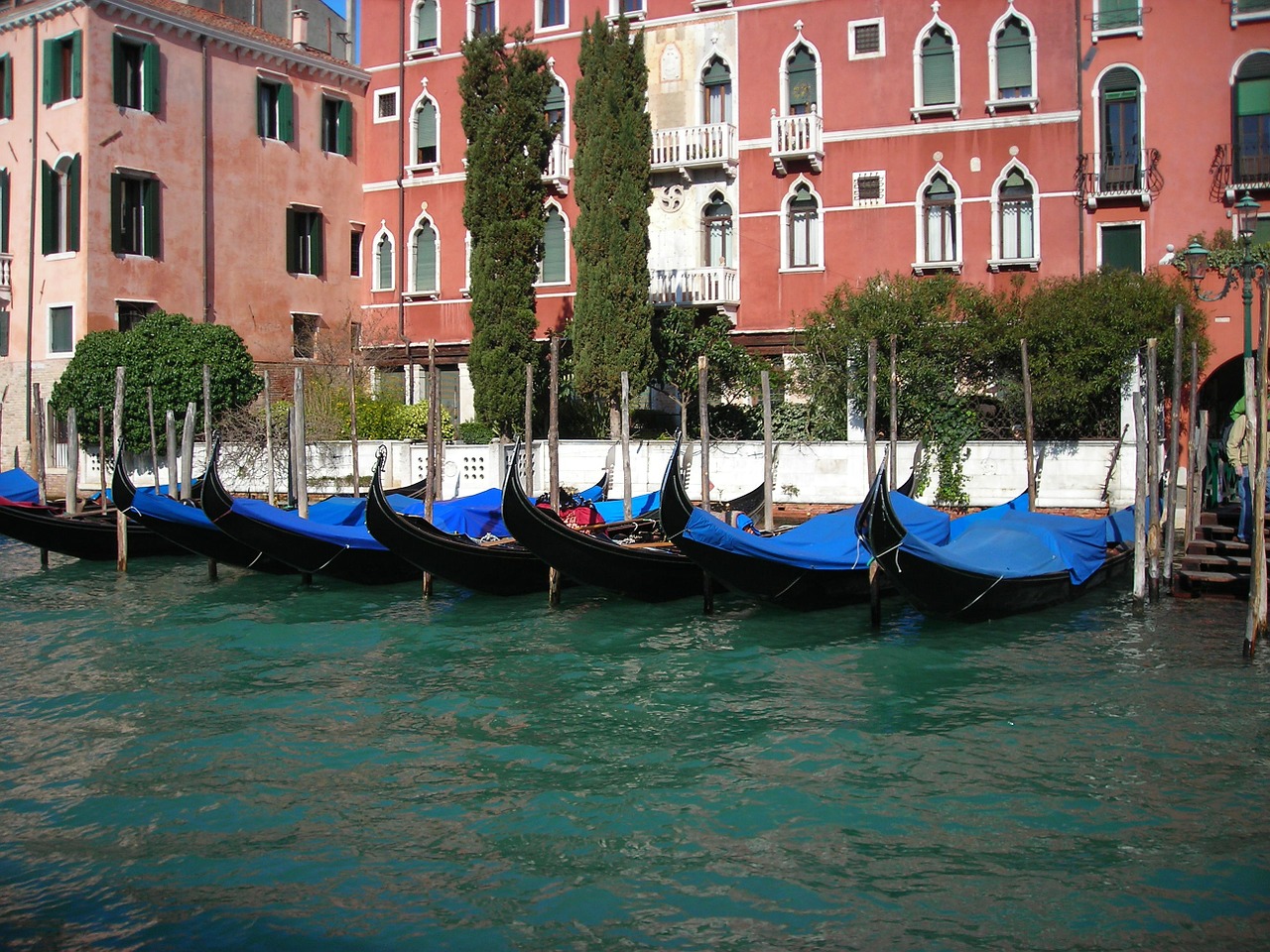 gondolas venice river free photo