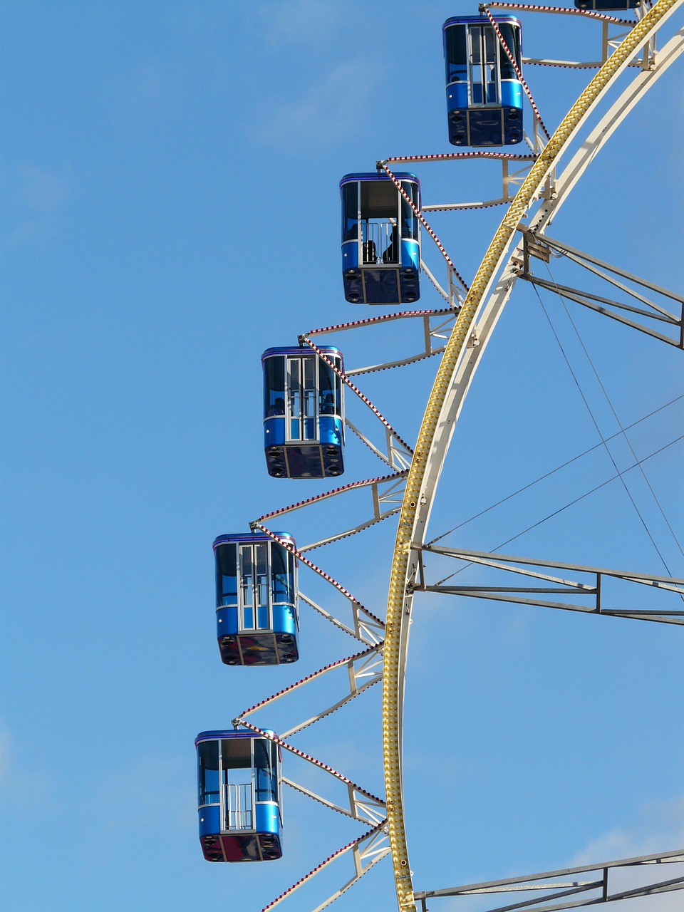 gondolas ferris wheel blue free photo