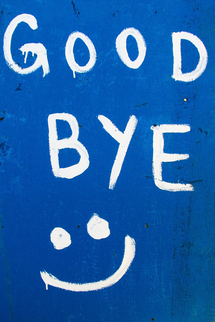 good bye funny sign free photo