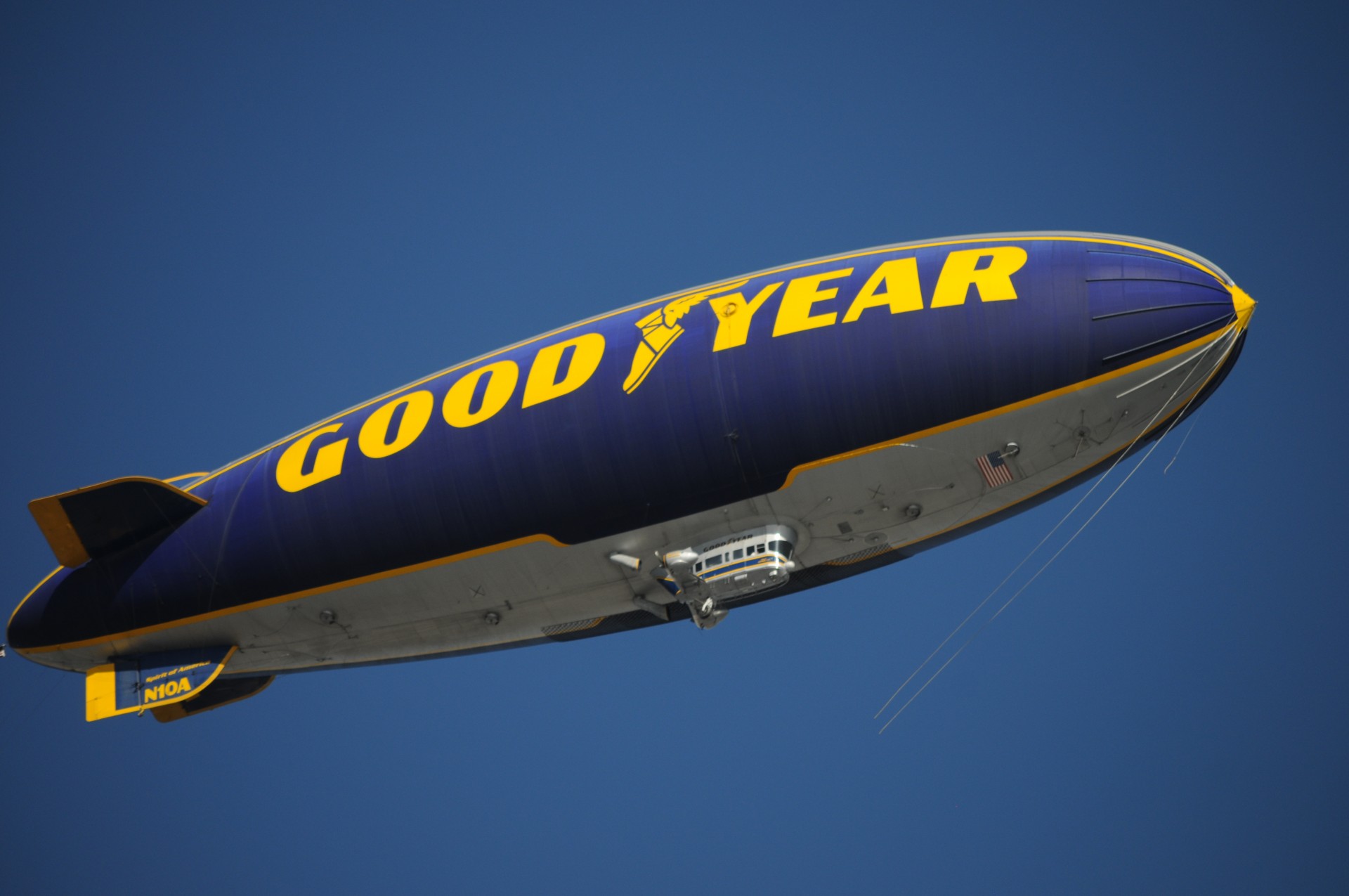 good year blimp fly aircraft free photo