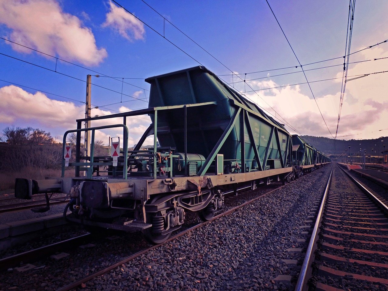 goods railway cargo train free photo