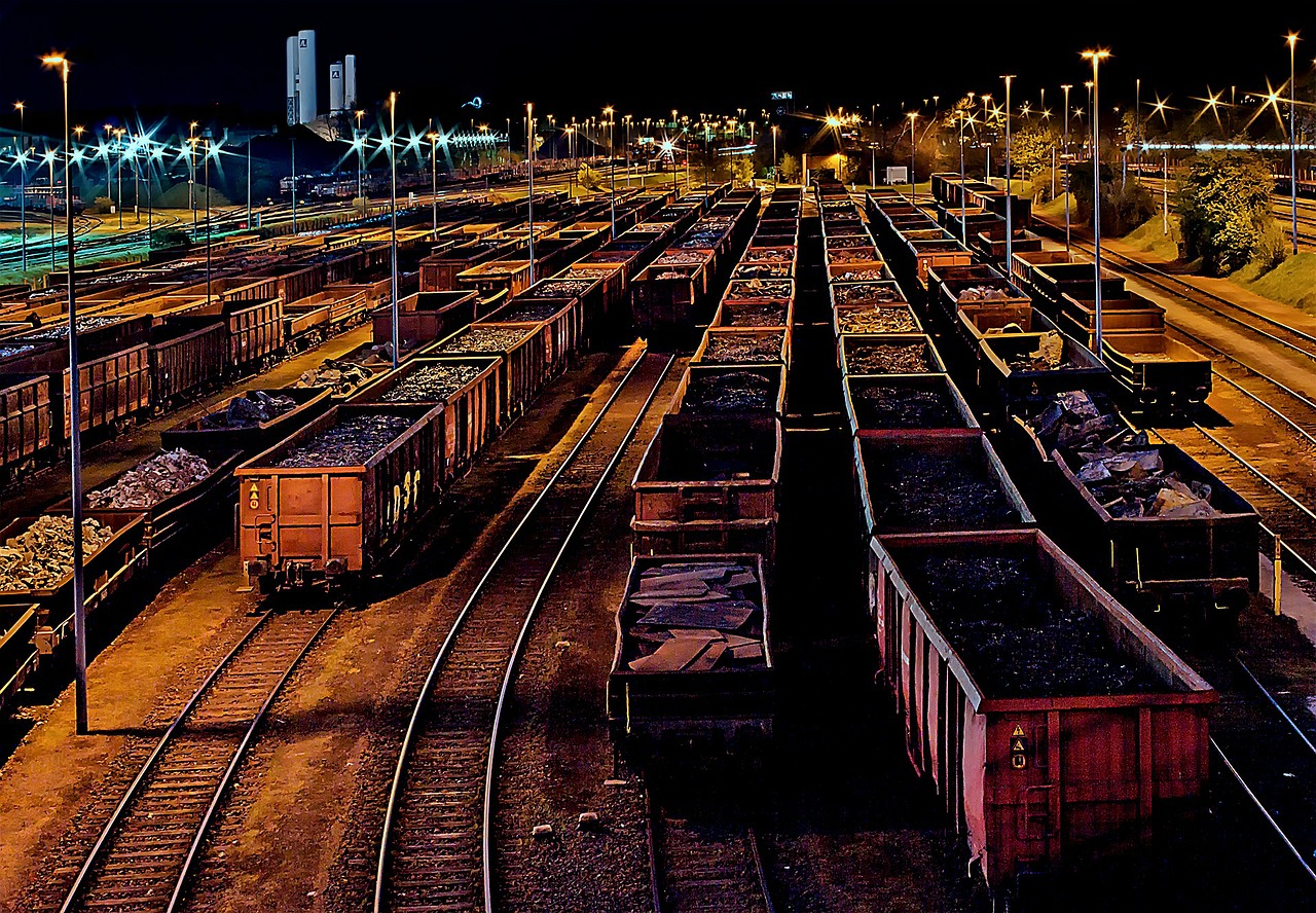 goods station freight trains gleise free photo