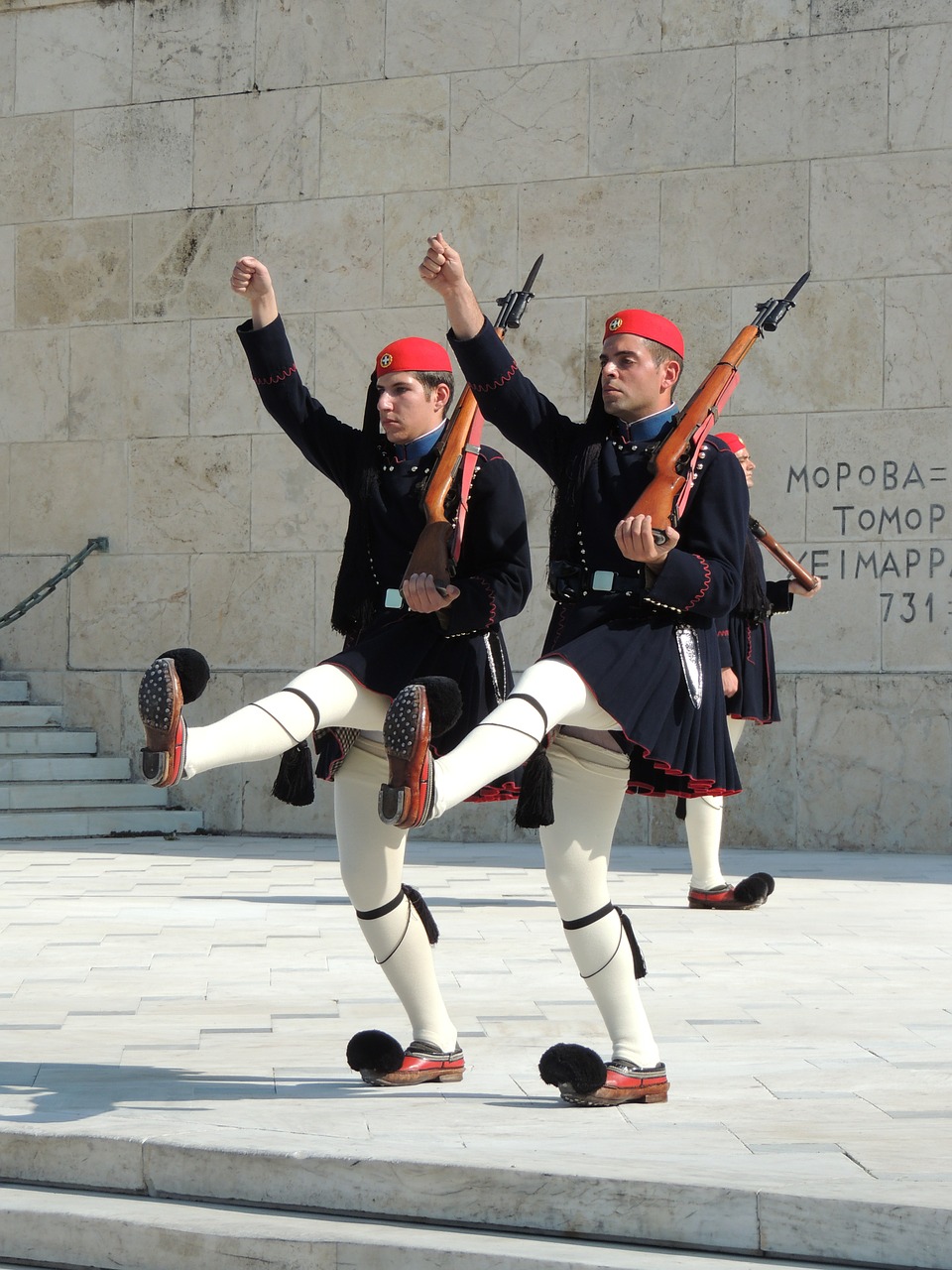 goose-step residential guard athens free photo