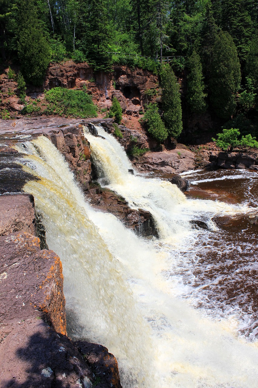 gooseberry falls waterfalls usa free photo