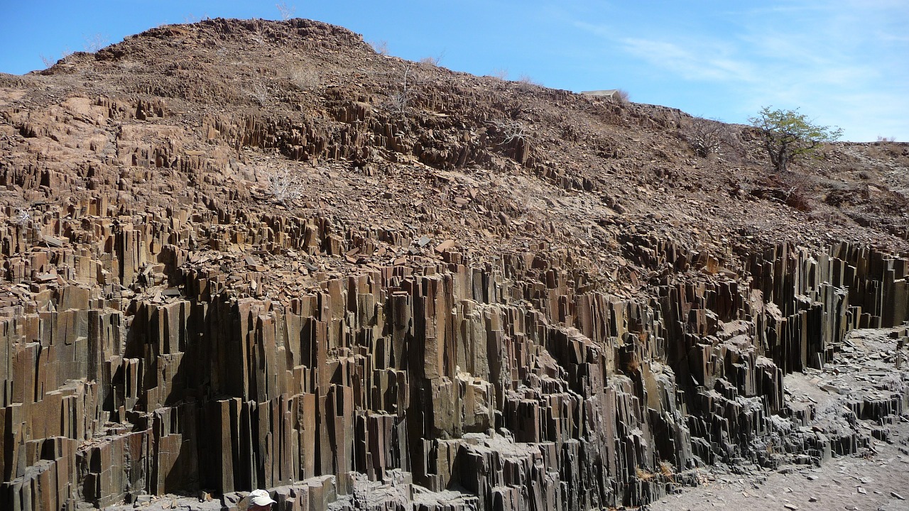gorge of the organ pipes basalt namibia free photo