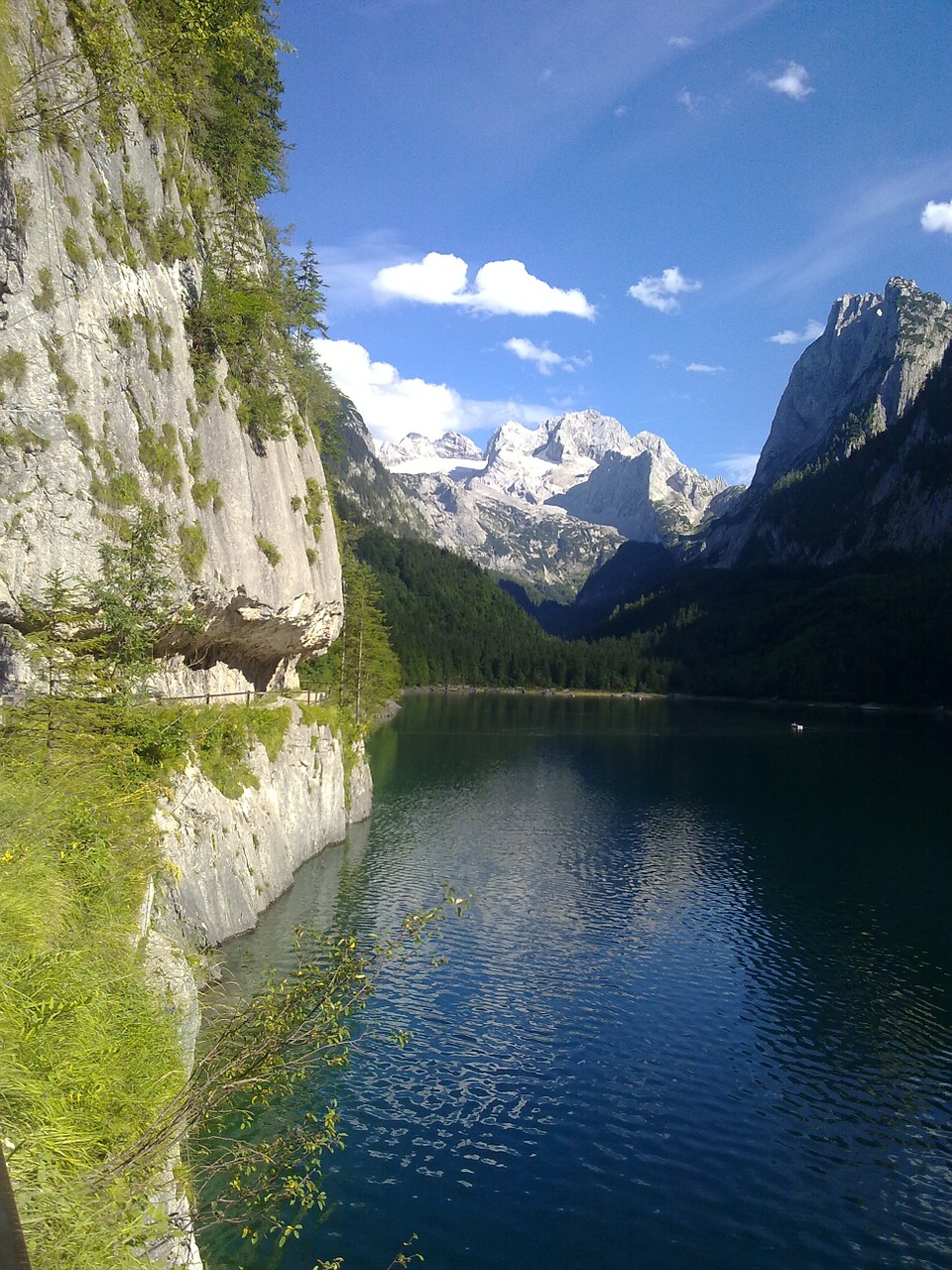 gosausee flatly panoramic view to the glacier free photo