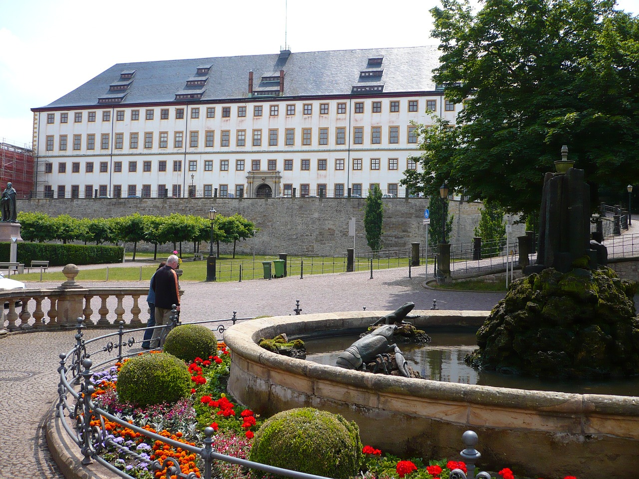 gotha friedenstein castle before wasserkunst gotha free photo