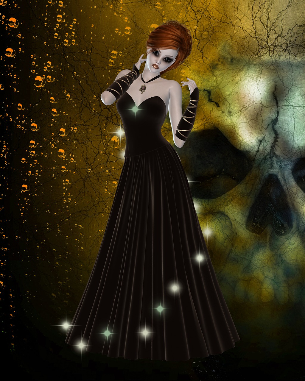 gothic skull halloween free photo