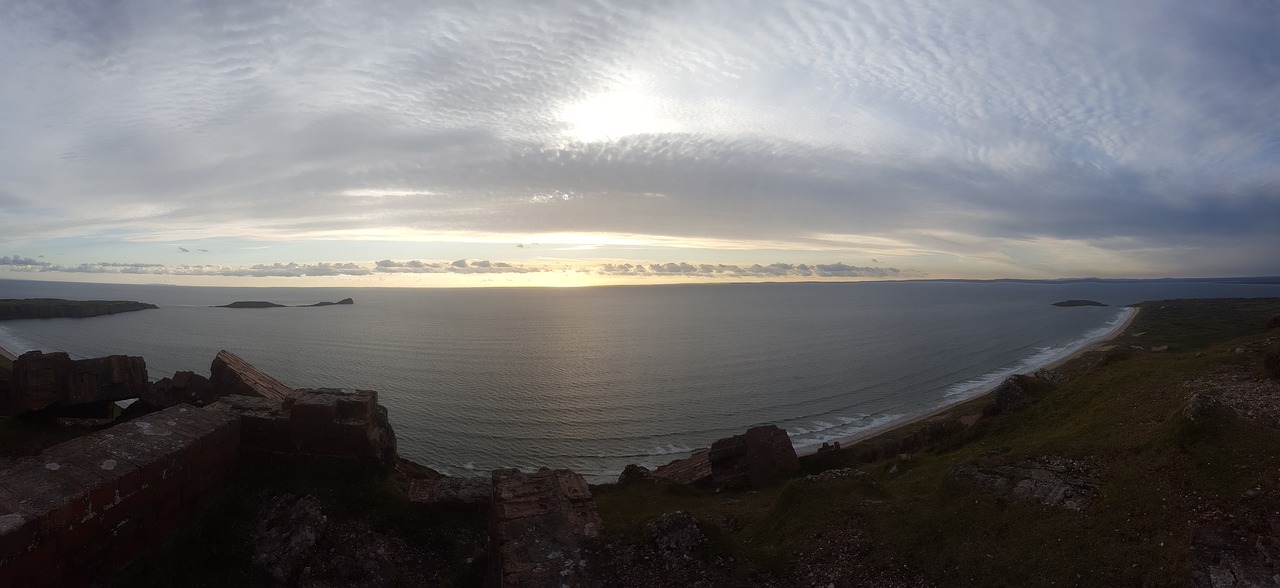 gower beach sea free photo