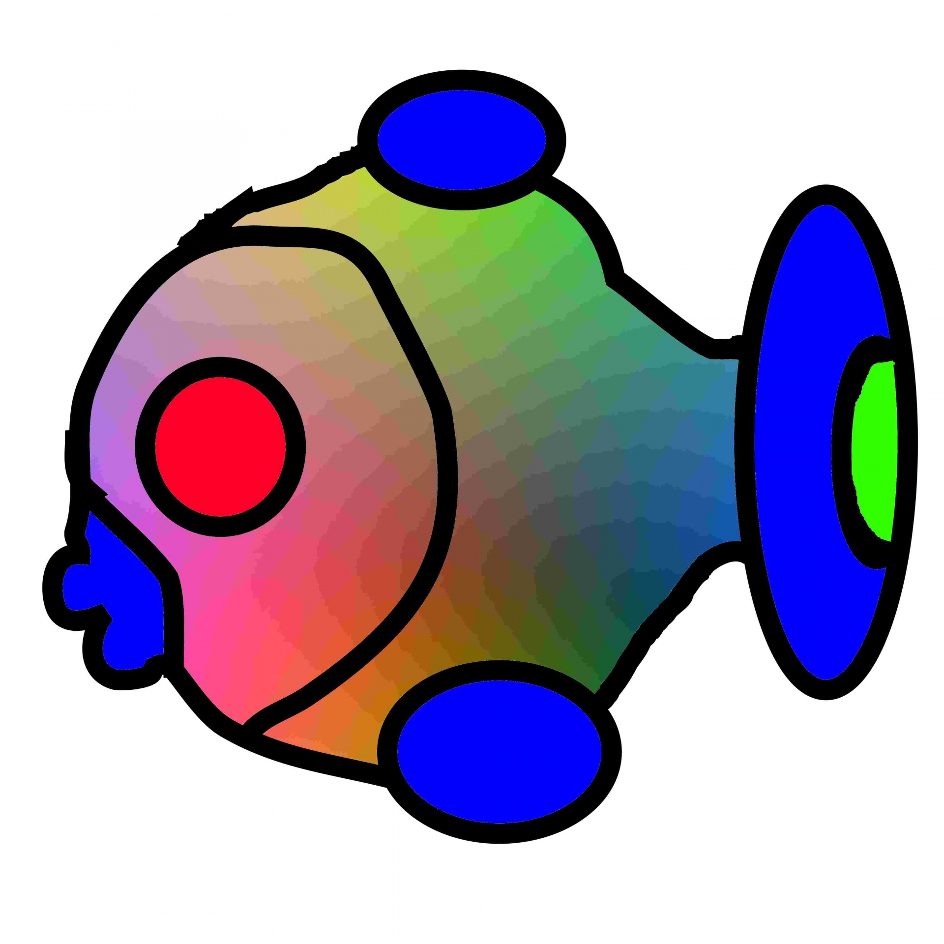 gradient fish doodle free photo