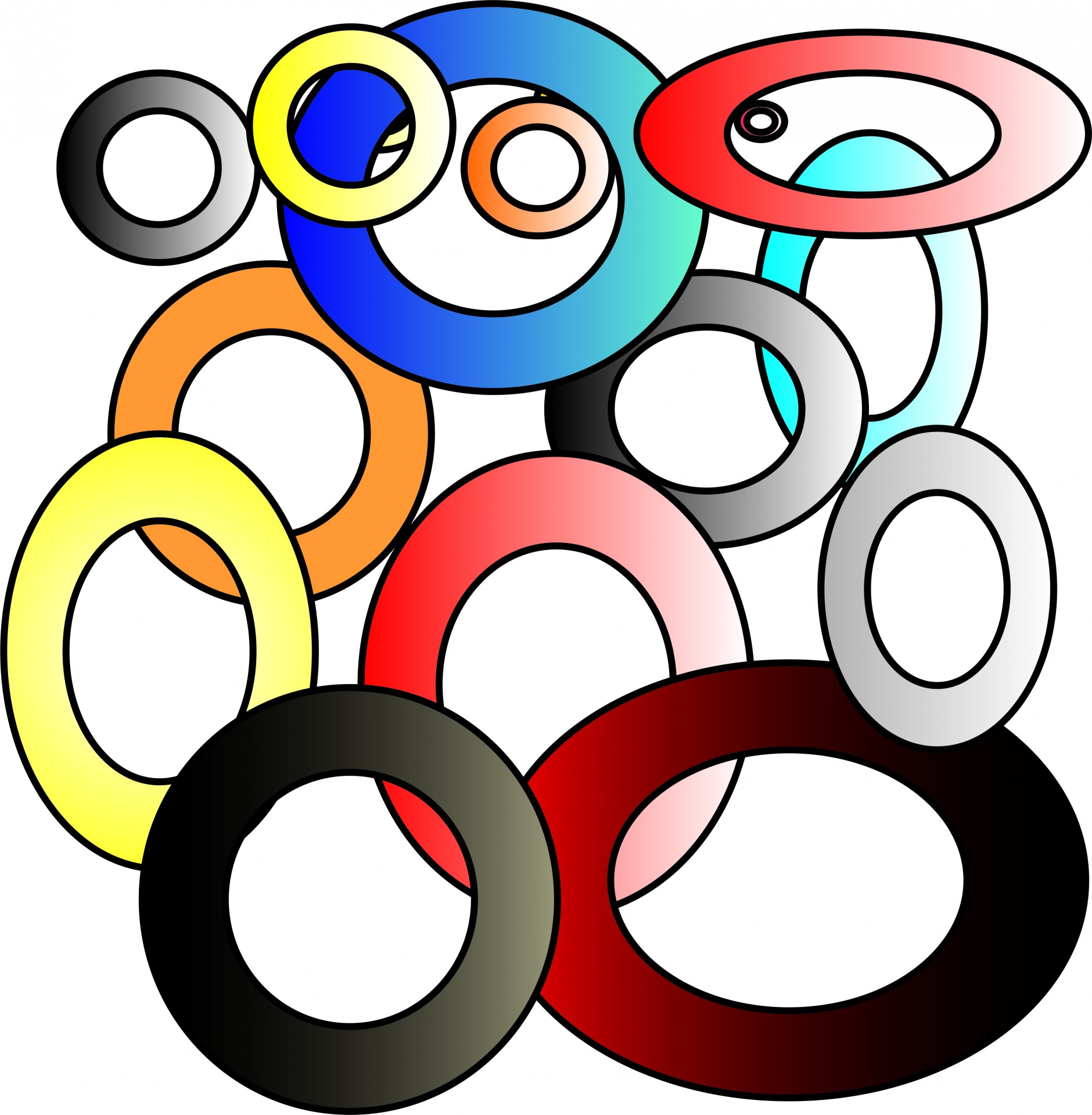 gradient color rings free photo