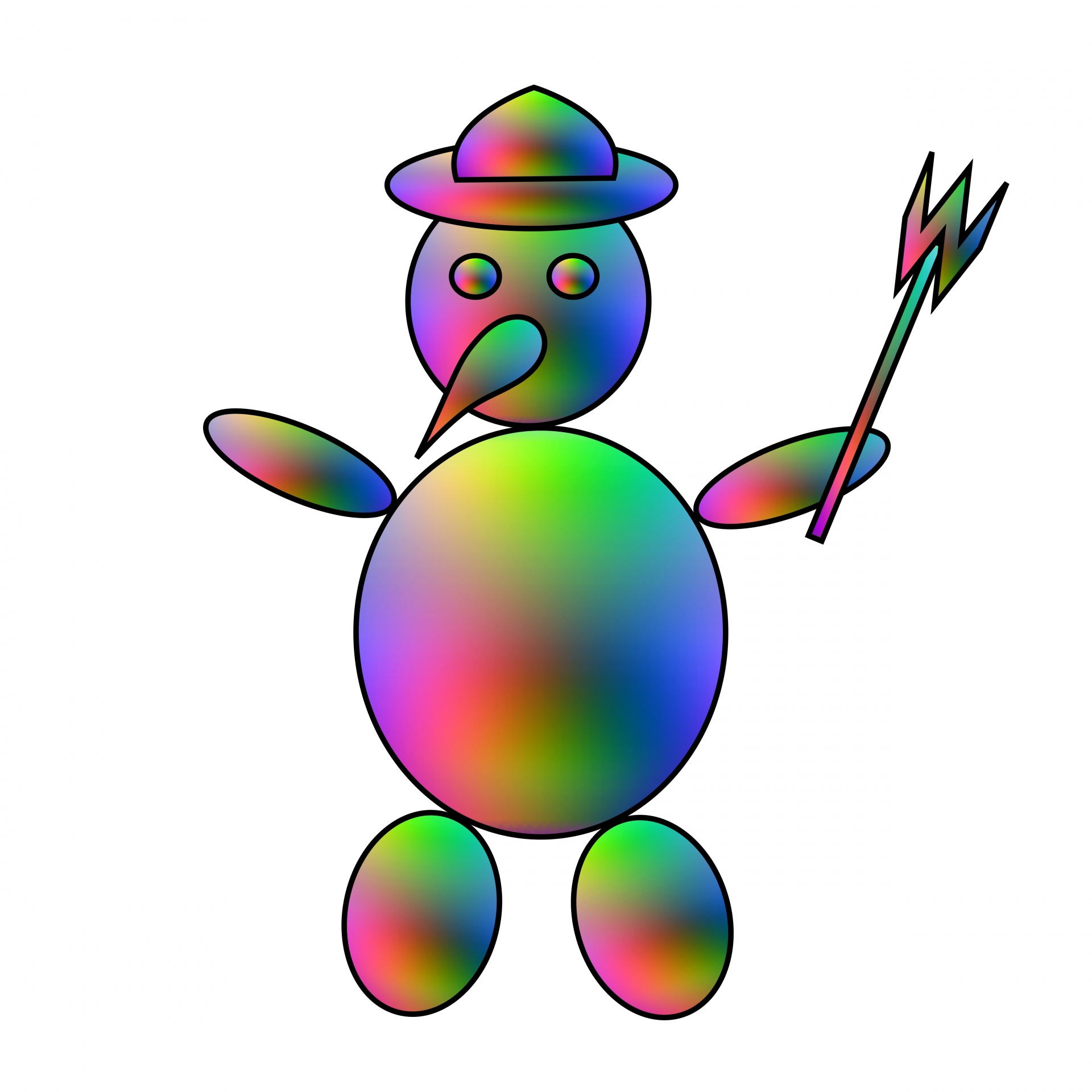 gradient color snowman free photo