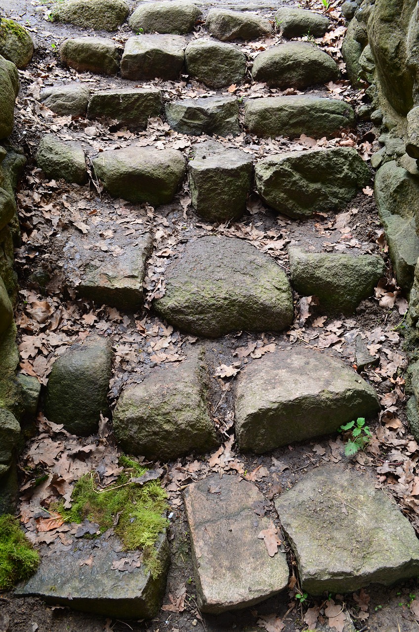 gradually stairs stones free photo