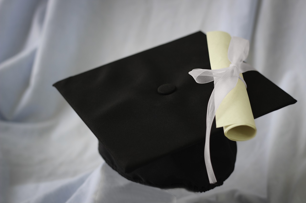 graduation scroll cap free photo