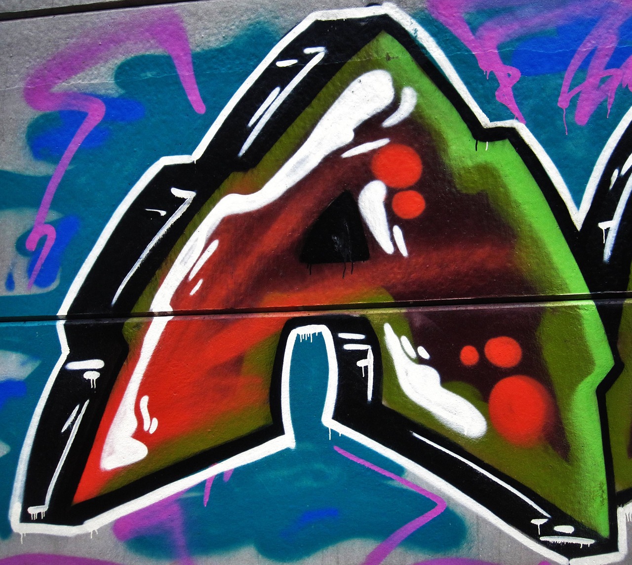 graffiti letter a painting free photo