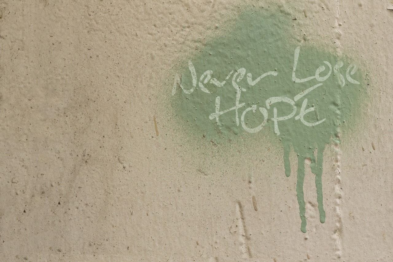graffiti quote hope free photo