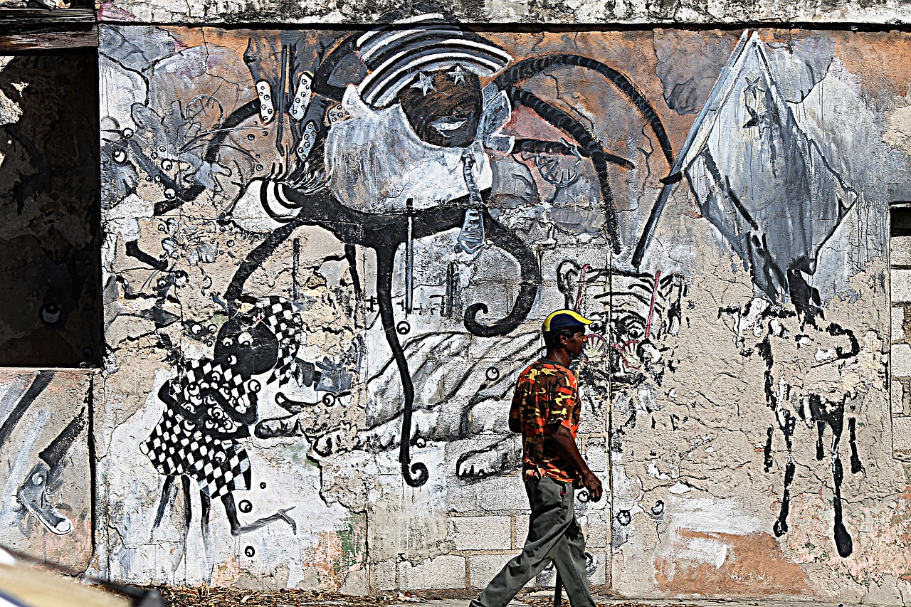 graffiti curaçao colorful free photo