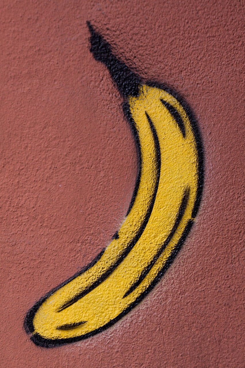 graffiti banana art free photo