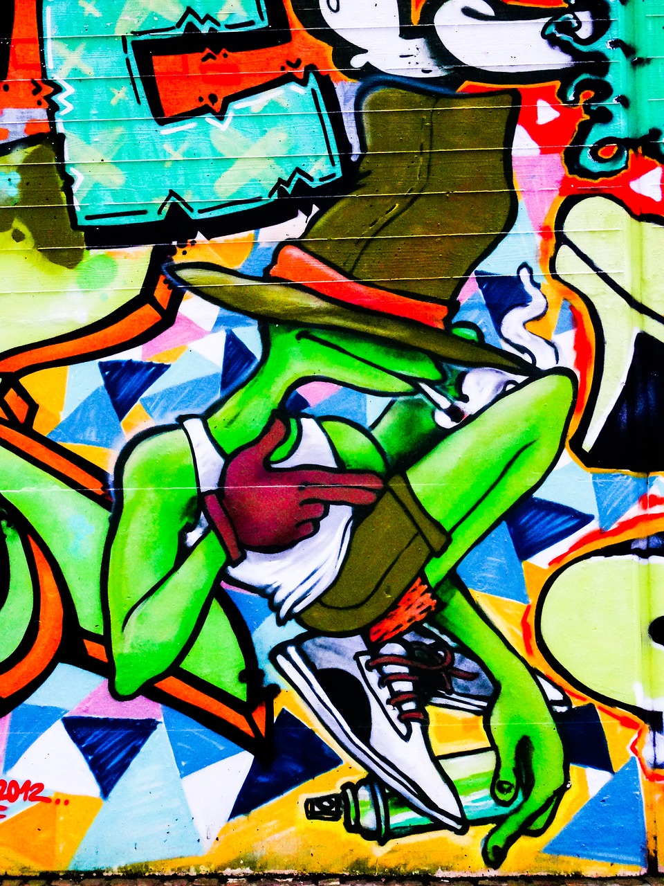 graffiti hat frog free photo