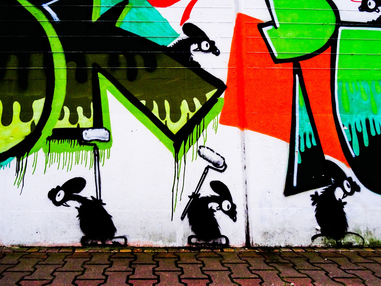 graffiti mouse mice free photo