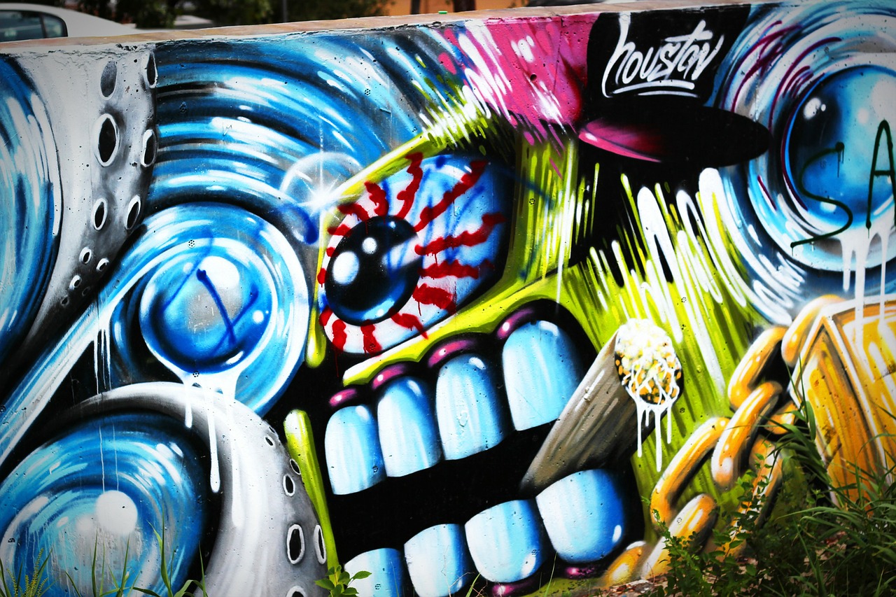 graffiti street art wall mural free photo