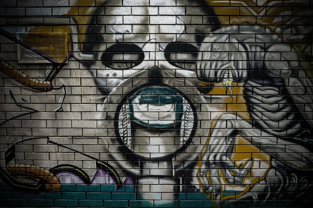 graffiti wall mural street art free photo