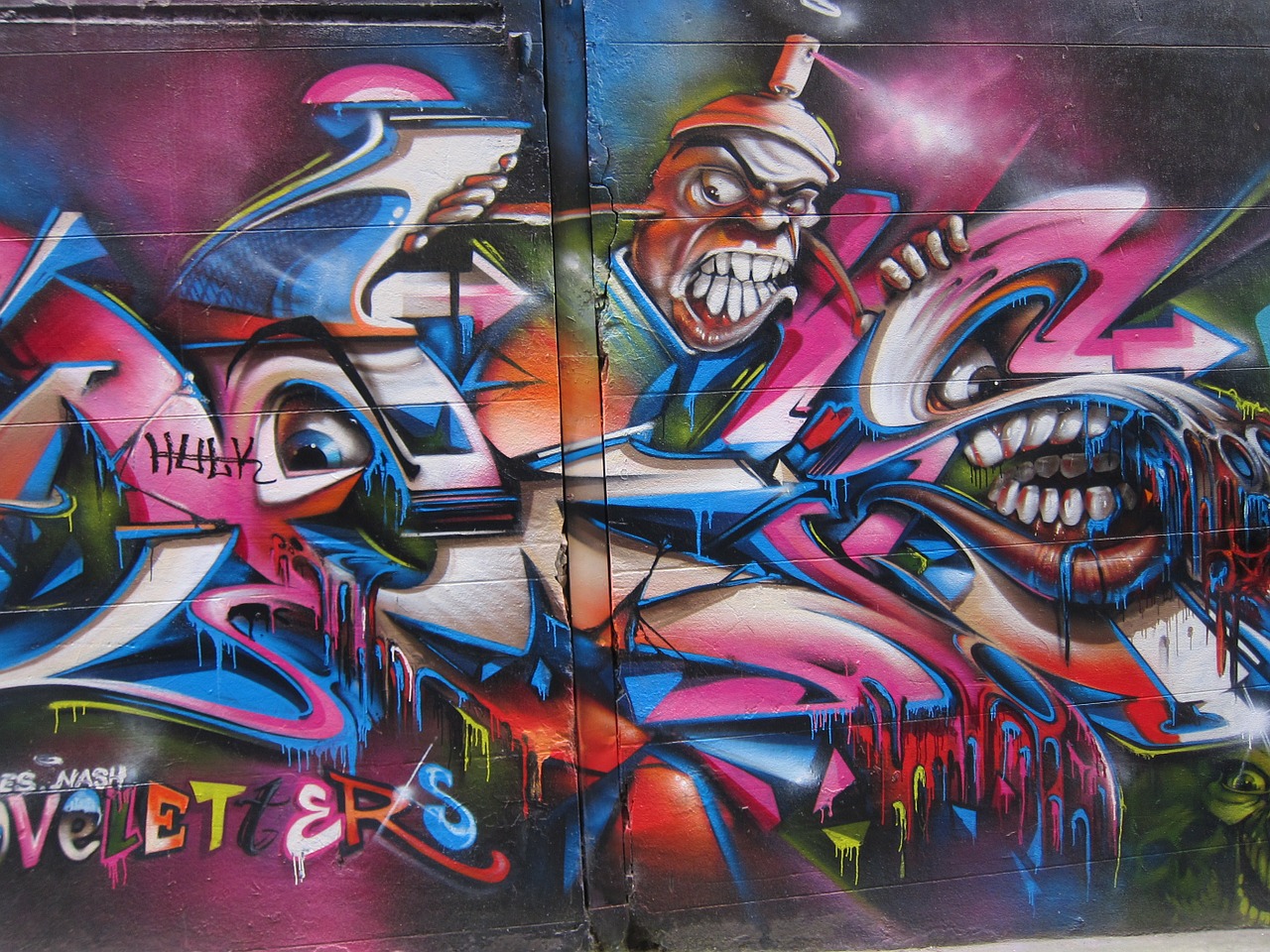 graffiti mural melbourne free photo