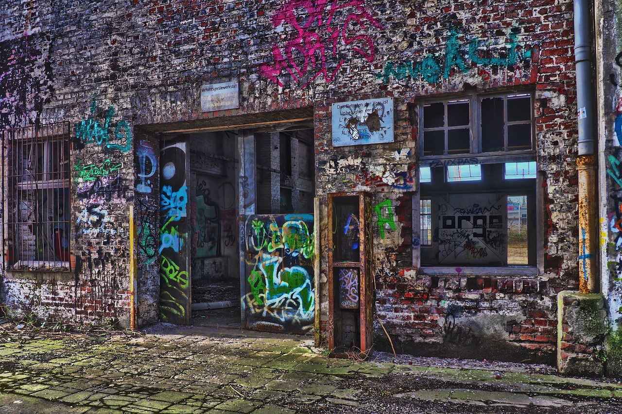 graffiti leave architecture free photo
