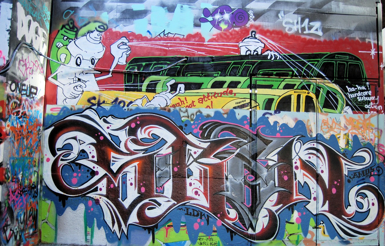 graffiti mural south bank free photo