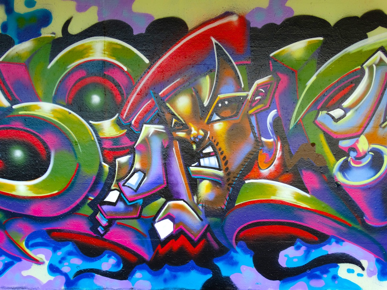 graffiti color colorful free photo
