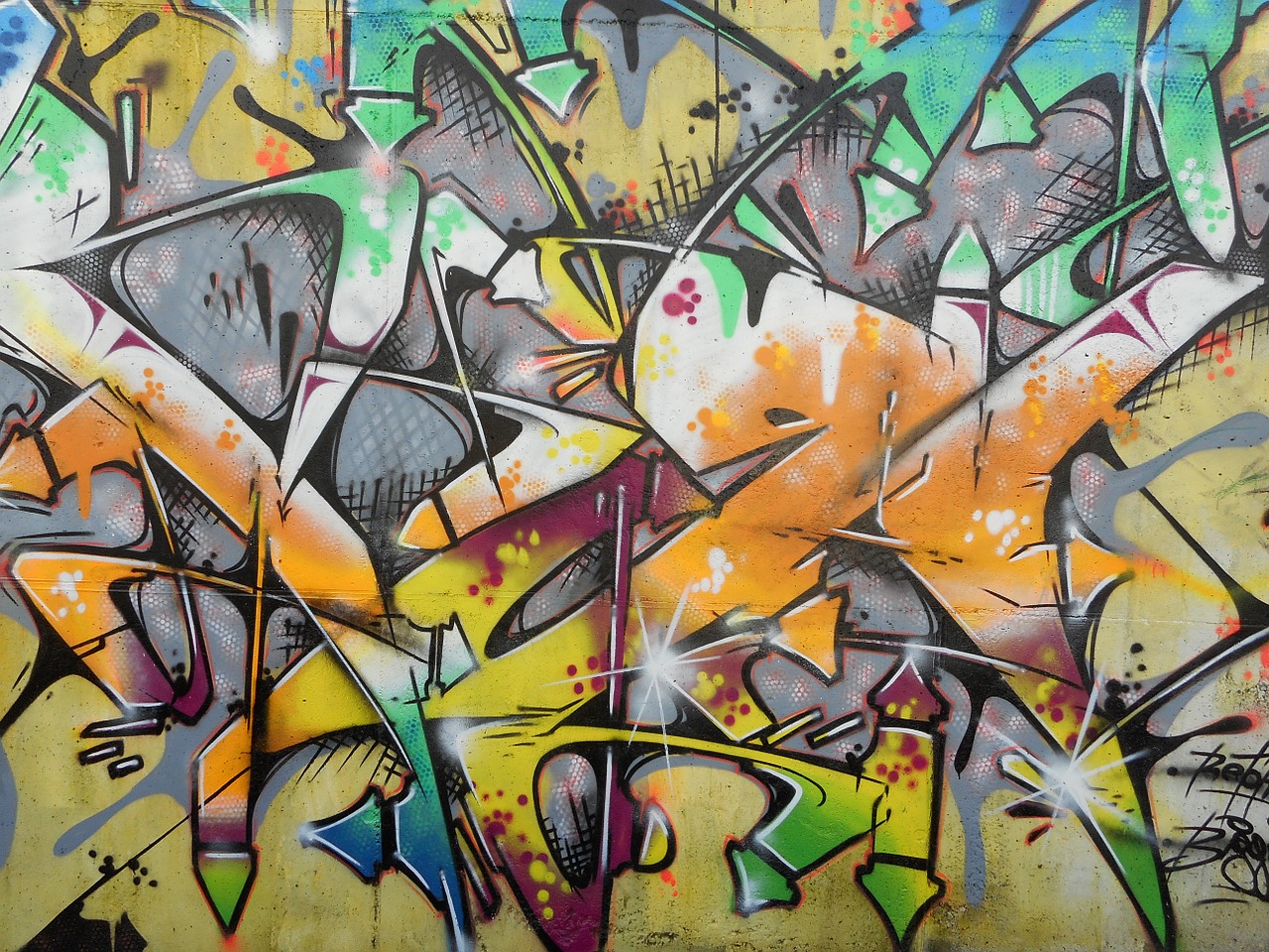 graffiti colorful color free photo