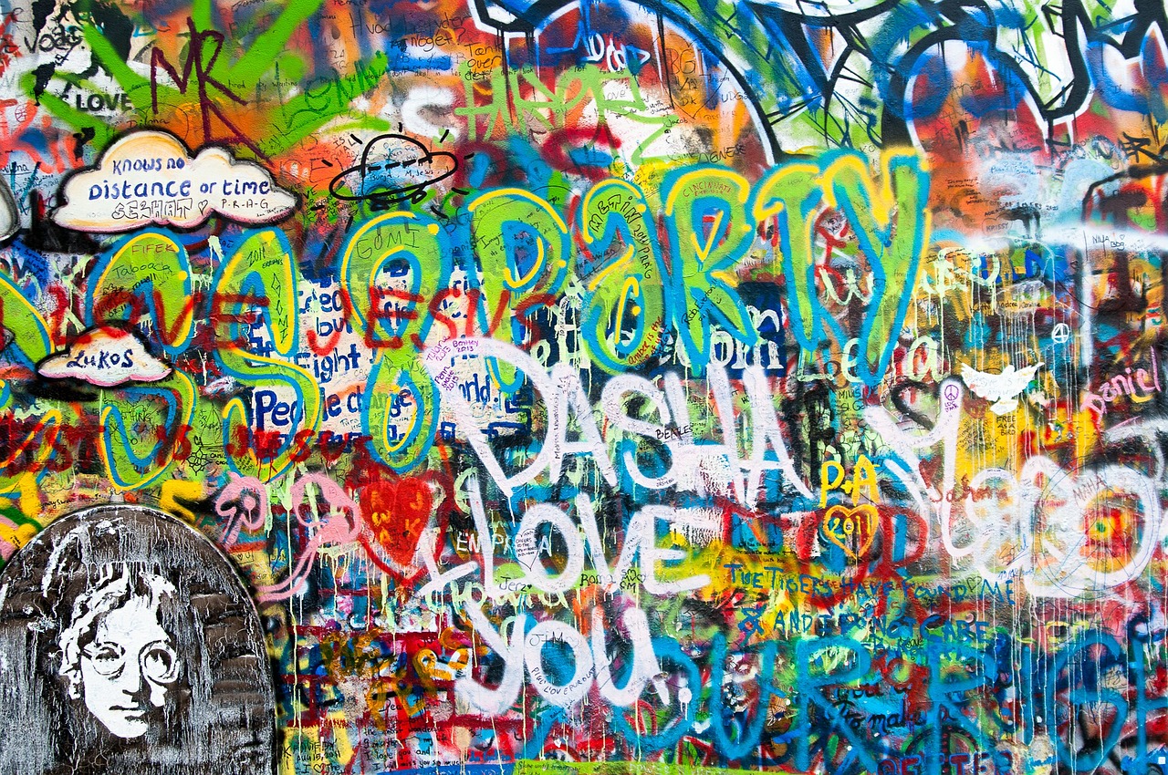 graffiti john lennon wall wall free photo